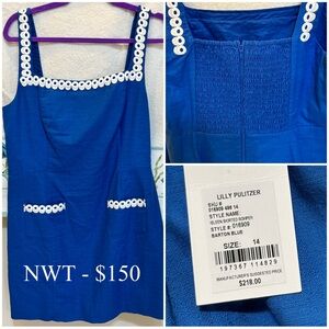 NWT Lilly Pulitzer Women's Royal Blue Romper